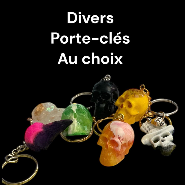 PORTE-CLÉS  SKULL divers coloris