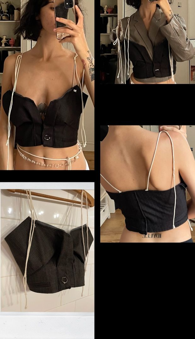 Bustier Upcycled Jean(ne) - XS