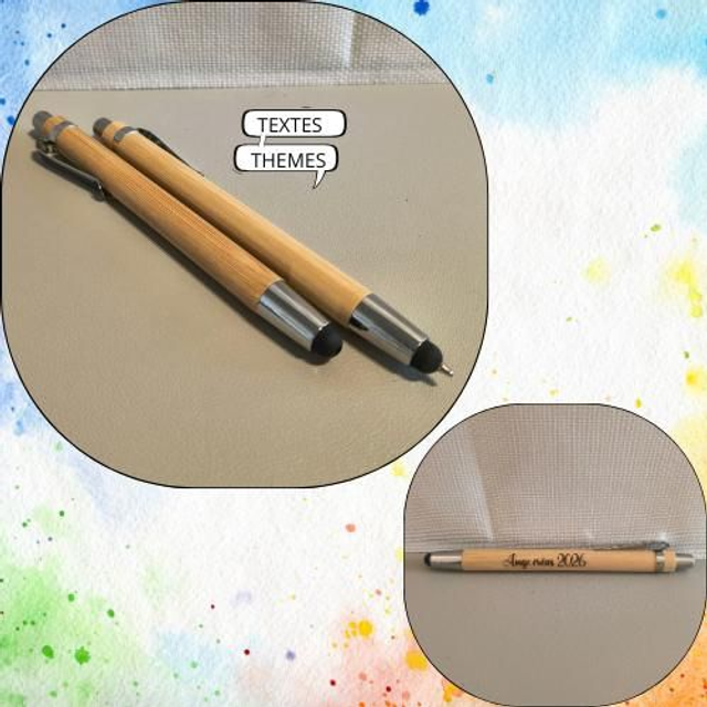 Stylo 2 en 1 en bois