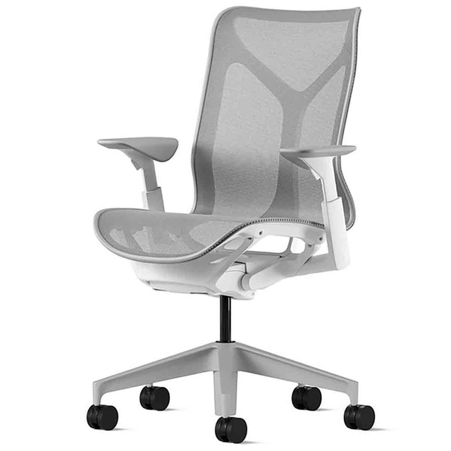 Herman Miller Cosm Mid-Back, Studio white / Mineral, Leaf