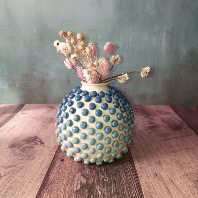 soliflore bulles bleu