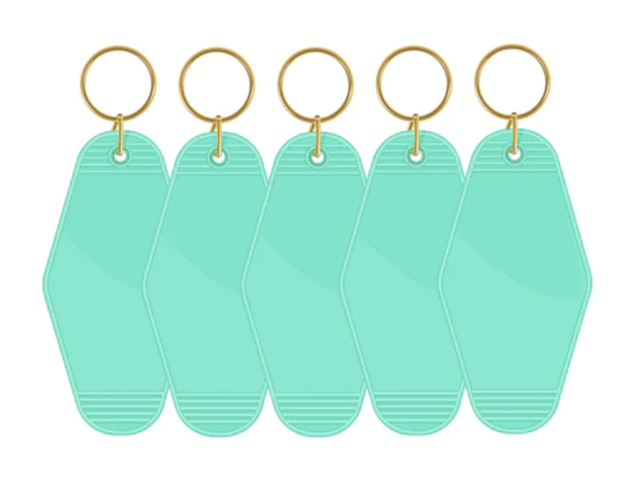 Plastic bedrukte sleutelhanger 