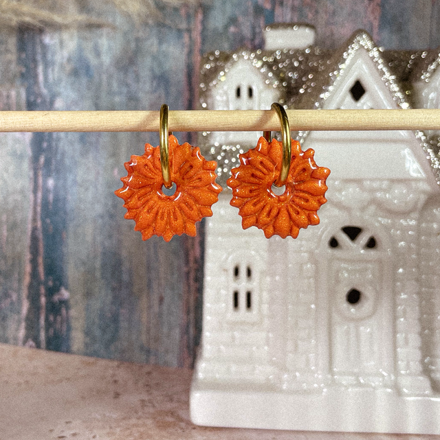 Tournesols - Orange brûlée (sans créoles)