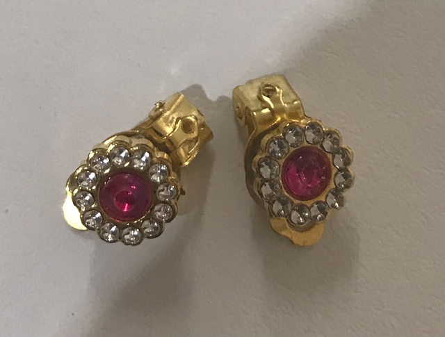 Red Clip On Earrings- COE6