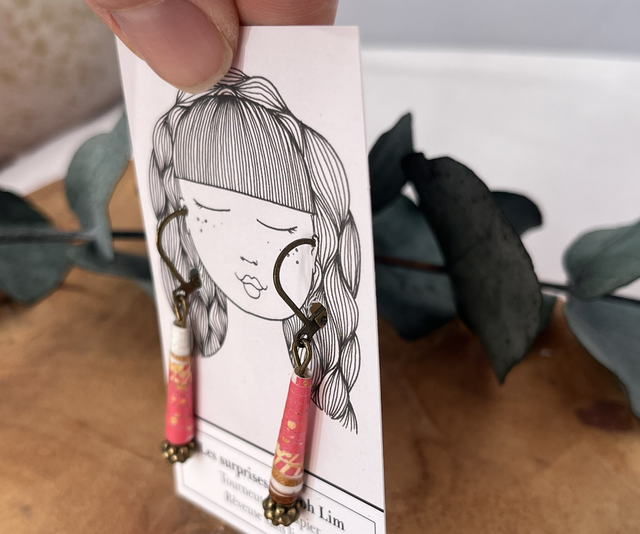 Boucles d’oreilles perles de papier