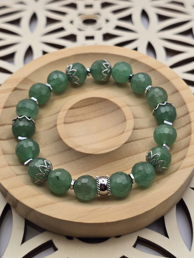 Bracelet Aventurine 1 cm à facettes 