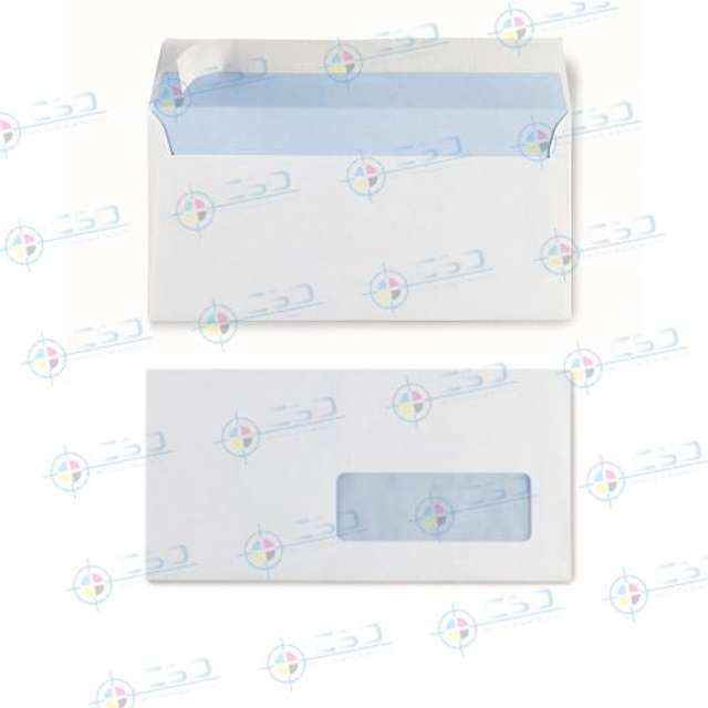 Buste mm. 220x110 pronte in 8 giorni: con finestra a destra, stampa quadricromia (prezzo con IVA)