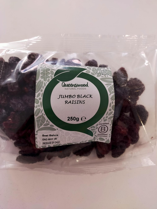Jumbo Black Raisins 250g 49049