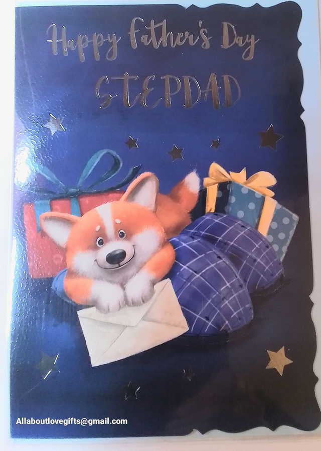 Stepdaughter Fathers Day Card FOX Design 