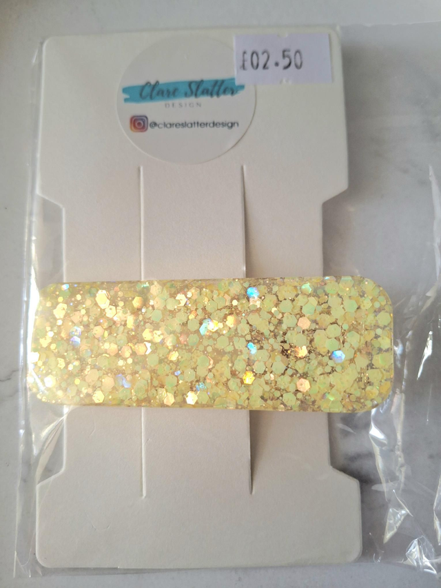 Rectangle glitter clip