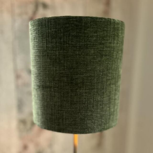 Soft Green Velvet Drum Lampshade