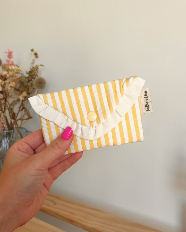 Mini pochette porte-monnaie - jaune citron