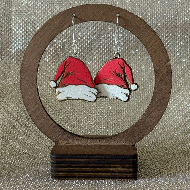 Boucles d'oreilles Bonnet de NOËL