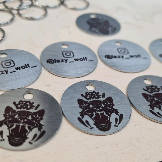 30mm Stainless Steel Custom Keyrings