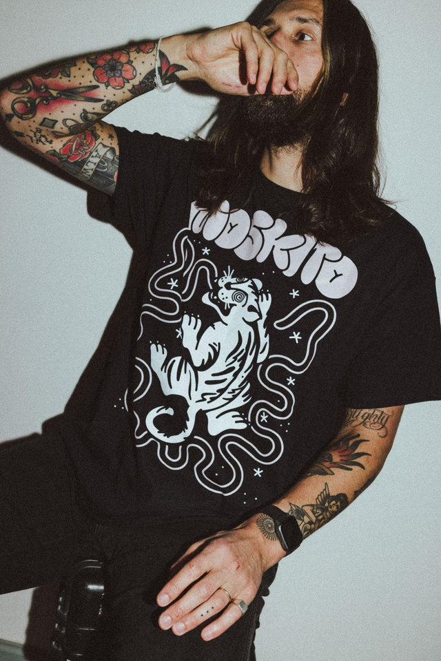  Albino Acid Tiger Black Tee