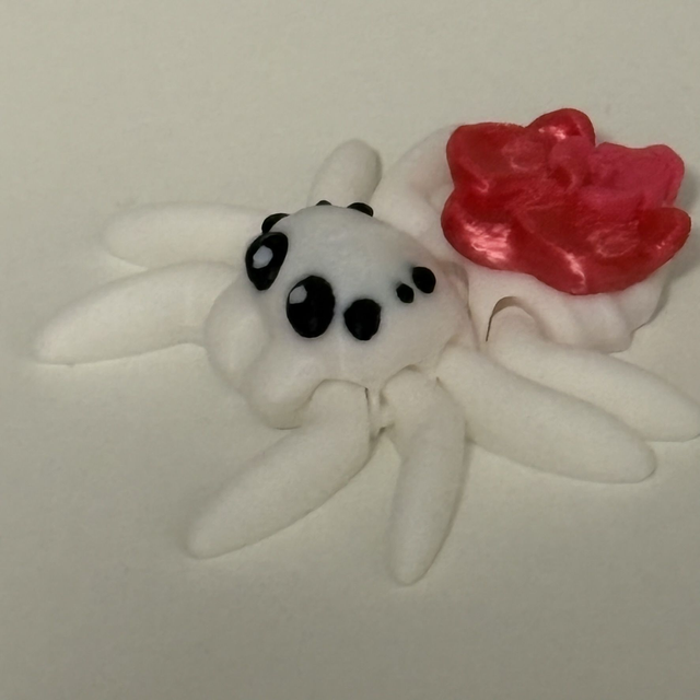 3D Printed Spider With Orchid