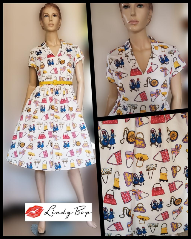 Robe Lindy Bop Emily Handbag Print T42