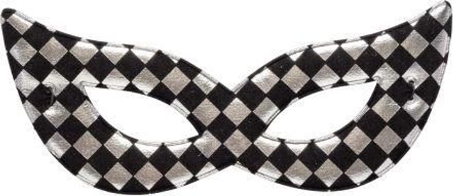 Carnival Toys Maschera Argento In Tessuto A Scacchi