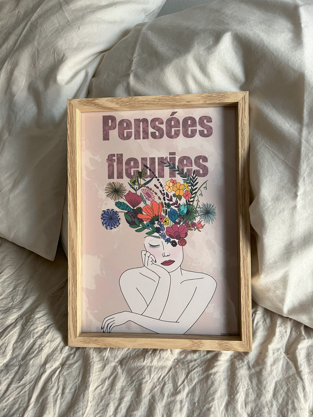 Affiche &quot;Pensées fleuries&quot;