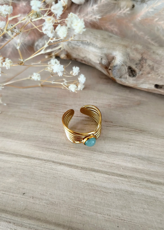 Bague Infini Aventurine verte