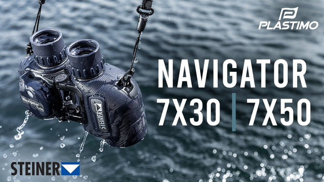 Steiner Navigator 7x50 Jumelles Marines avec Boussole - Boussole HD éclairée, Porro à Pont Ouvert, Haut Niveau de détail, étanche à 5 m