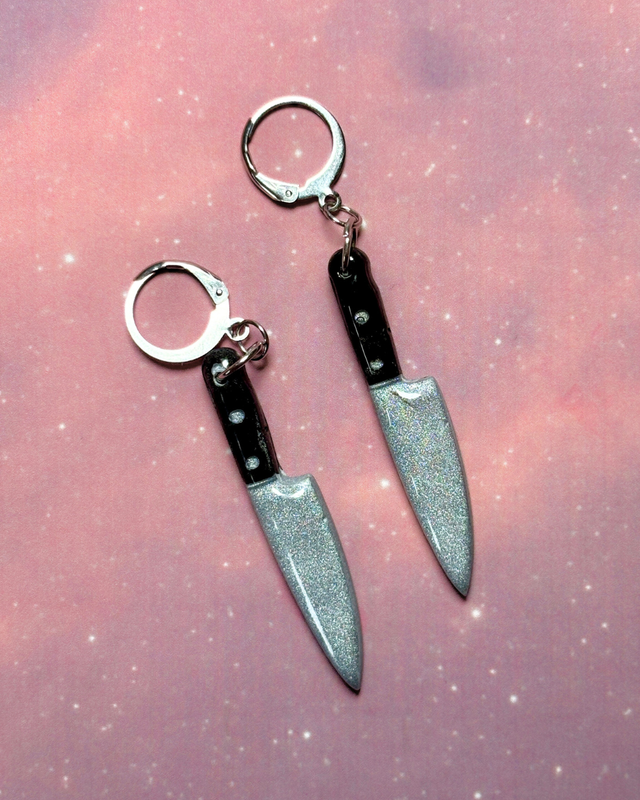 Kitchen Knife Drop Earrings