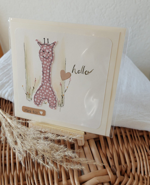 Carte naissance "Girafon"