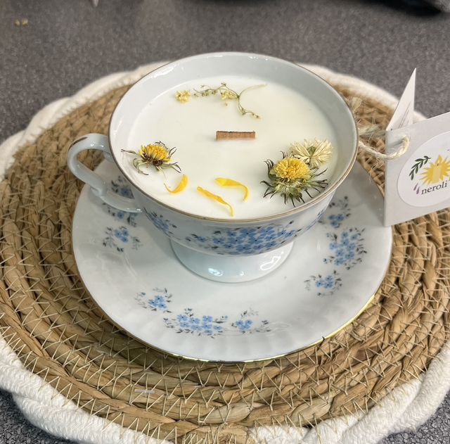 Bougie Fleur de Coton - Hiver Bleu