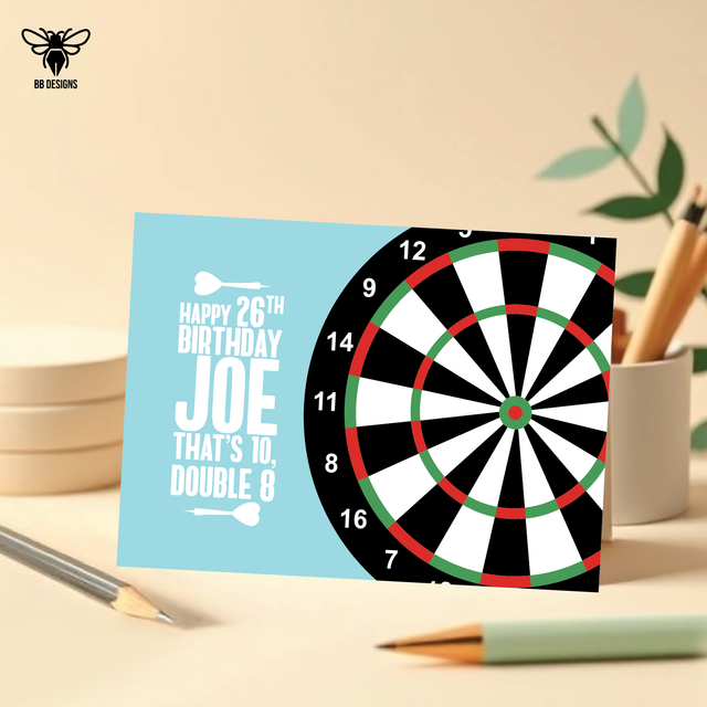 Darts Shotout - Birthday Card