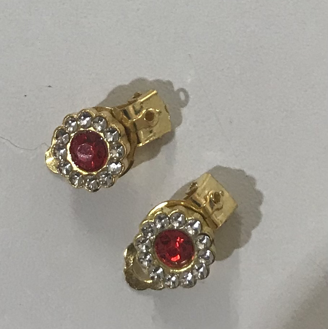 Red Clip On Earrings- COE8