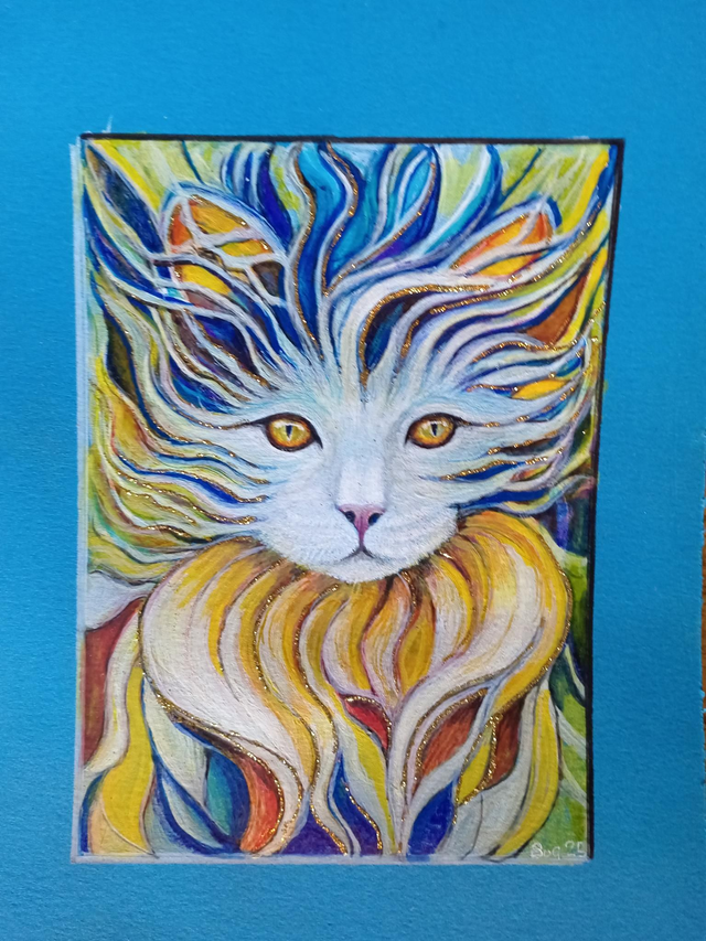 Mosaic kitty cat - Ltd Edition Printed Artwork A5 and A4 