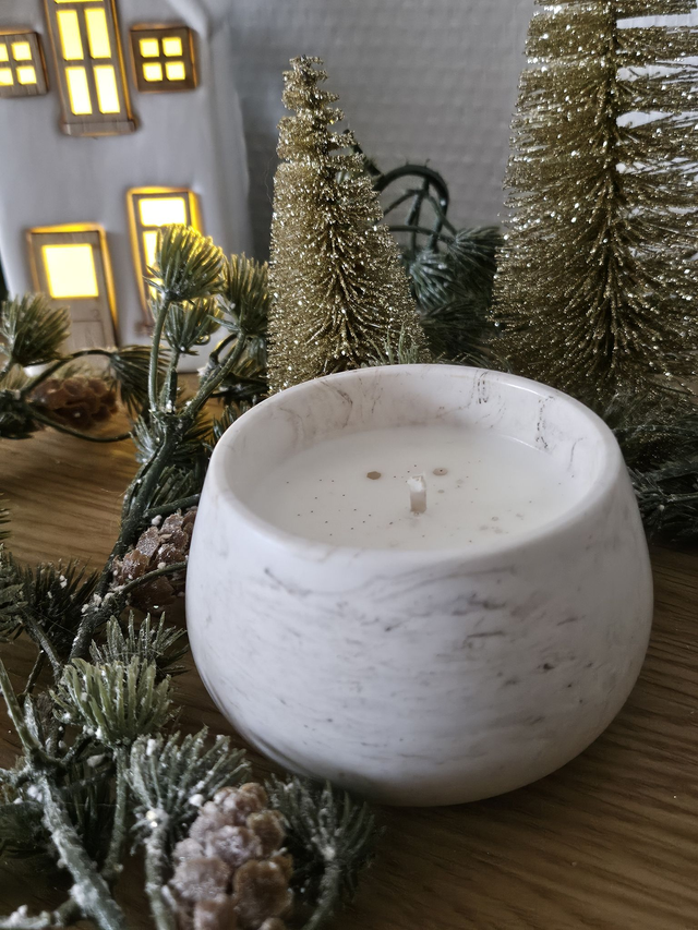 Bougie &quot;Bulle&quot; marbrée