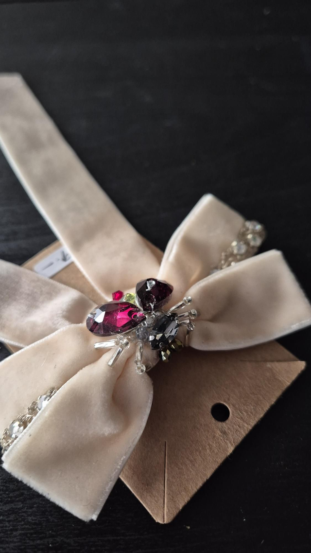 Noeud blanc "Pink Fly"