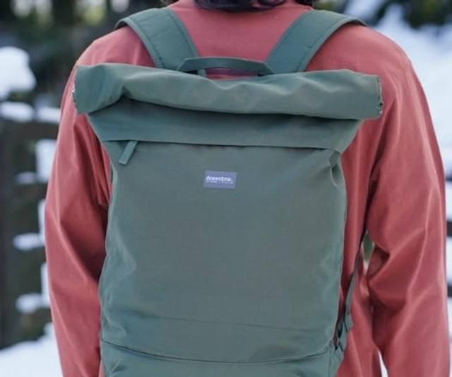 Roll top recycled backpack 15L - Khaki 