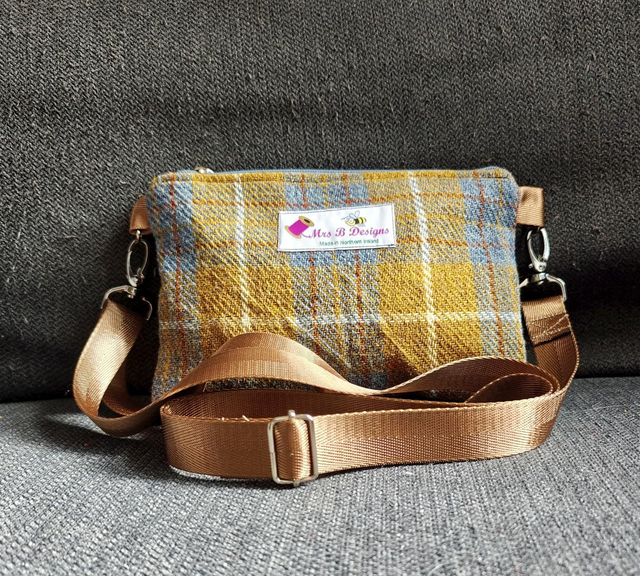 Scottish Tweed Nairn handbag, wool crossbody bag 
