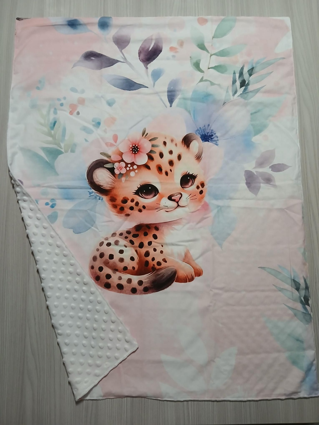 Couverture léopard blanc