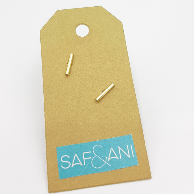 Simple Gold Bar Stud
