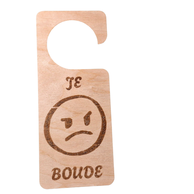 Accroche-porte “Je boude” 