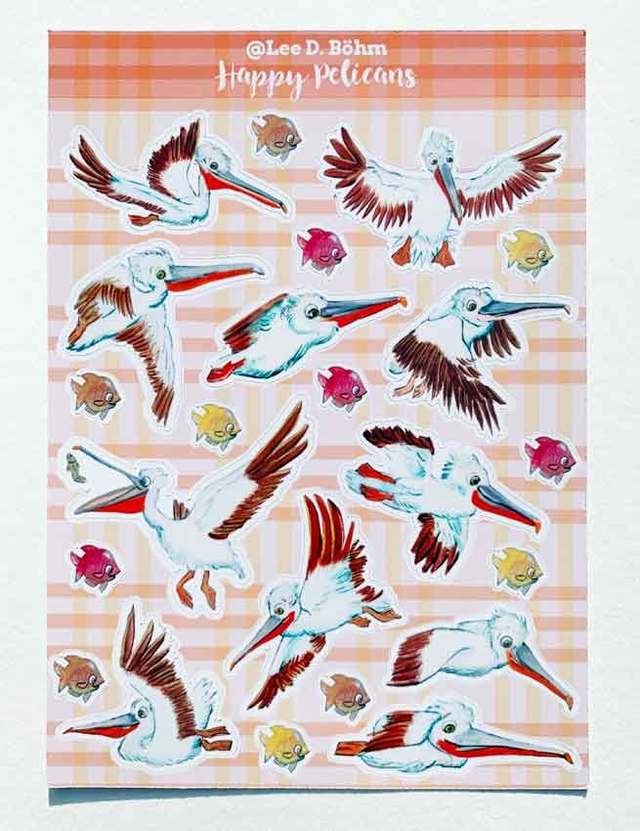 Stickersheet "Happy Pelicans"