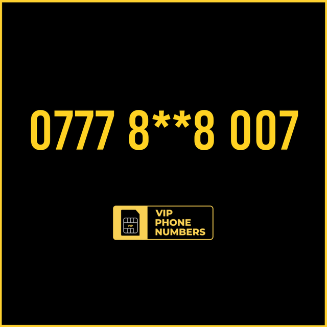 0777 8**8 007 - VIP Gold Phone Number 