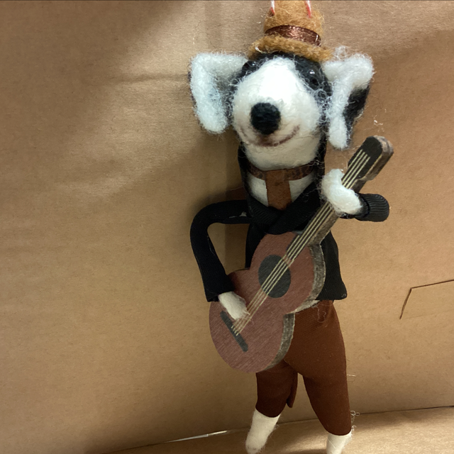 Felt Characters Guitarist Dog