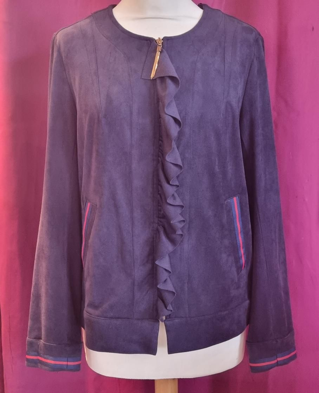 Veste En Suédine Marine En 40