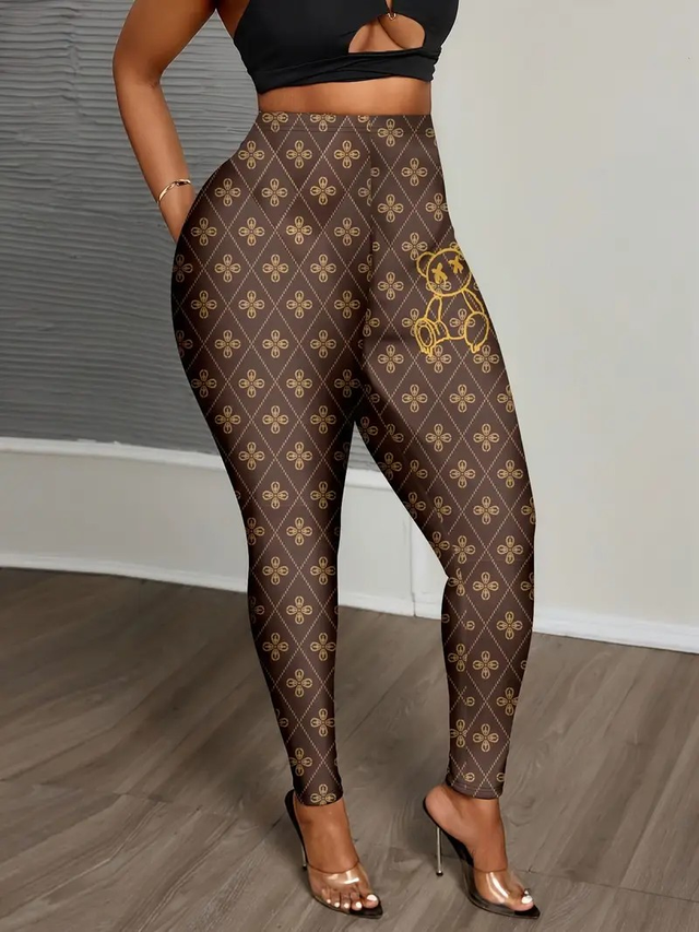 Women's Elegant Printed Skinny Leggings 