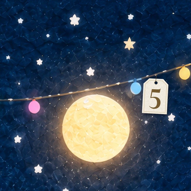 Adventsbild 05 – Der Mond über den Giebeln