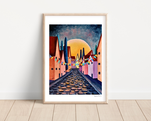 Signed A3 Print of Street Party