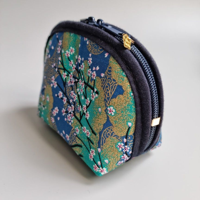 Porte-monnaie arrondi "Akina" turquoise