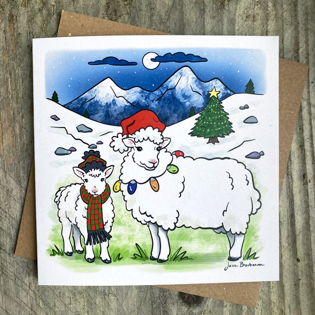 Sheep Christmas card