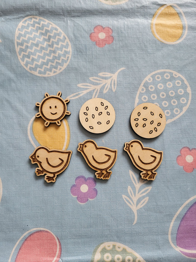 Jetons la poule et les poussins