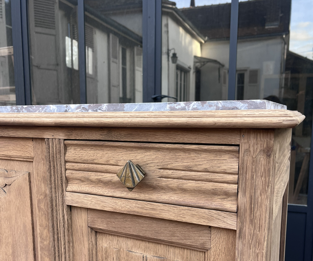 Grand buffet art déco en chêne massif