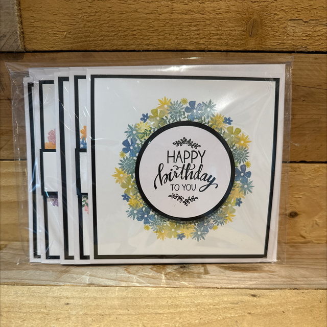 Handmade Pack of Five Birthday Cards 